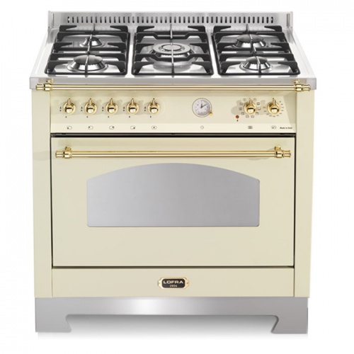 Aragaz Lofra RBI66MFT/CI, 60x60 cm, gaz, 4 arzatoare, grill, aprindere electronica, timer, crem