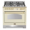 Aragaz Lofra Dolcevita RBIG96MFT/CI, 90x60 cm, gaz, 5 arzatoare, grill, aprindere electronica, timer, crem