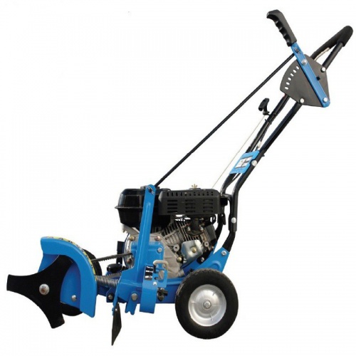 Masina de tuns iarba pe benzina Gude GRKS 2300, 5,5 CP, 22 cm, albastru si negru