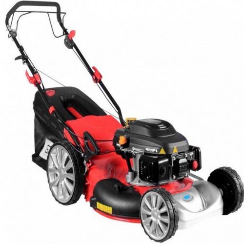 Masina de tuns iarba pe benzina Gude 565 M, 55 cm, 65 l, rosu si negru