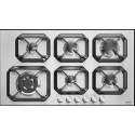Plita incorporabila Lofra Plutone HLS9S0, 90 cm, plita gaz, 6 arzatoare,sistem siguranta Stop-Gaz,inox