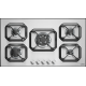 Aragaz Tecnogas P1X66M4VC, 60 cm, gaz, 4 arzatoare, grill, otel inoxidabil