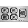 Plita incorporabila Lofra Nettuno HLS9C0, 90 cm, plita gaz, 5 arzatoare,sistem siguranta Stop-Gaz,inox