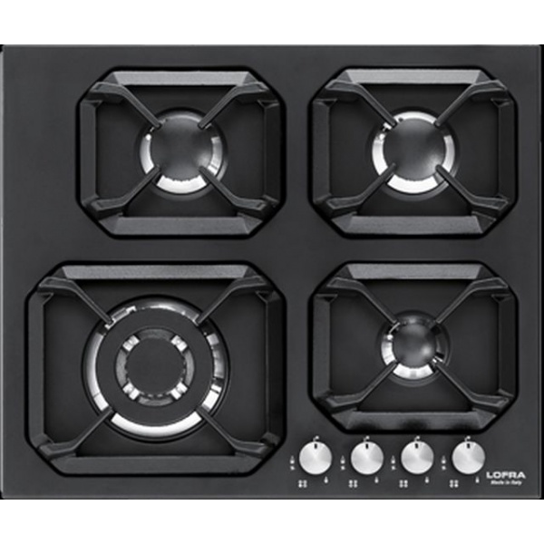 Plita incorporabila Lofra Urano HLNM6G0, 60 cm, plita gaz, 4 arzatoare,sistem siguranta Stop-Gaz,negru mat