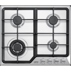 Aragaz Tecnogas P1X66M4VC, 60 cm, gaz, 4 arzatoare, grill, otel inoxidabil