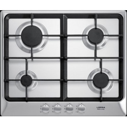 Aragaz Tecnogas P1X66M4VC, 60 cm, gaz, 4 arzatoare, grill, otel inoxidabil