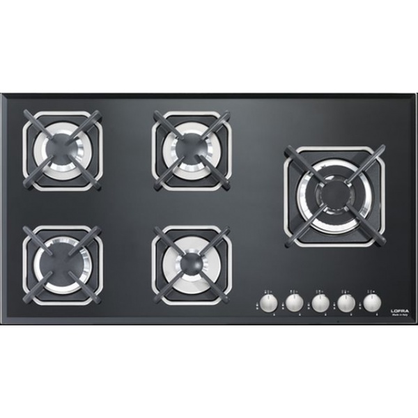 Plita incorporabila Lofra Marte HGN950, 90 cm, plita gaz, 5 arzatoare,sistem siguranta Stop-Gaz,inox