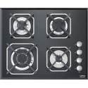 Plita incorporabila Lofra Mercurio HGN6H0, 60 cm, plita gaz, 4 arzatoare,sistem siguranta Stop-Gaz,sticla neagra