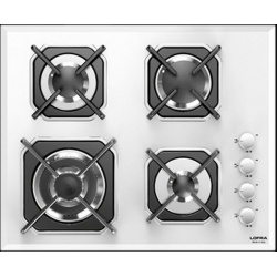 Aragaz Tecnogas P1X66M4VC, 60 cm, gaz, 4 arzatoare, grill, otel inoxidabil