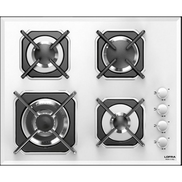 Aragaz Tecnogas P1X66M4VC, 60 cm, gaz, 4 arzatoare, grill, otel inoxidabil