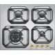 Plita incorporabila Lofra Dolcevita HRS6G0, 60 cm, plita gaz, 4 arzatoare,sistem siguranta Stop-Gaz, inox