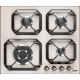 Aragaz Tecnogas P1X66M4VC, 60 cm, gaz, 4 arzatoare, grill, otel inoxidabil