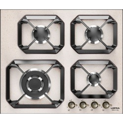 Aragaz Tecnogas P1X66M4VC, 60 cm, gaz, 4 arzatoare, grill, otel inoxidabil