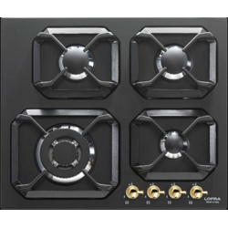 Aragaz Tecnogas P1X66M4VC, 60 cm, gaz, 4 arzatoare, grill, otel inoxidabil