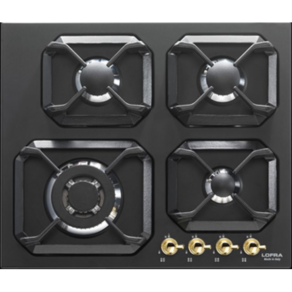 Aragaz Tecnogas P1X66M4VC, 60 cm, gaz, 4 arzatoare, grill, otel inoxidabil