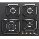 Plita incorporabila Lofra Dolcevita HRNM6G0/GA, 60 cm, plita gaz, 4 arzatoare,sistem siguranta Stop-Gaz,butoane bronz, negru mat