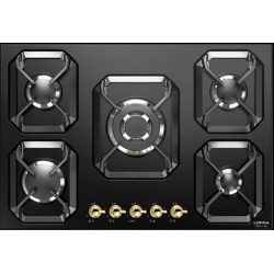 Plita incorporabila Lofra Dolcevita HRNM7A0, 75 cm, plita gaz, 5 arzatoare,sistem siguranta Stop-Gaz, negru mat