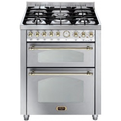 Aragaz Lofra Dolcevita70 RSUD76MFTE/CI, 70x60cm, 5 arzatoare, 2 cuptoare electrice, grill electric, timer, inox