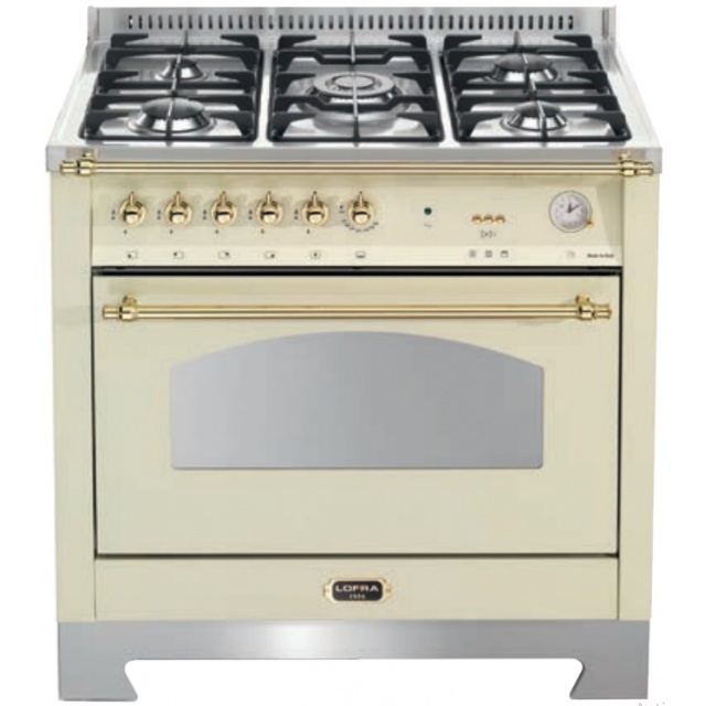 Aragaz Lofra RBI66MFT/CI, 60x60 cm, gaz, 4 arzatoare, grill, aprindere electronica, timer, crem