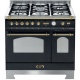 Aragaz Lofra Dolcevita RNMD96GVGTE/Ci, 90x60 cm, gaz, 5 arzatoare, grill, 2 cuptoare gaz-electric, timer, negru