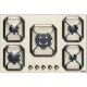 Aragaz Tecnogas P1X66M4VC, 60 cm, gaz, 4 arzatoare, grill, otel inoxidabil