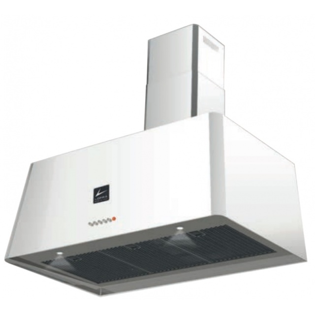 Hota decorativa Lofra Rainbow 90 , 90 cm, 1 motor, 4 viteze, 600 m3/h, Alb