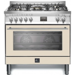Aragaz Lofra VENEZIA PBIG96MFT/AEO, gaz, 90X60cm, 5 arzatoare, grill electric, timer, aprindere electronica, crem
