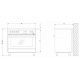Aragaz Lofra VENEZIA PNMG96MFT/5I, 90X60cm, 5 zone cu inductie, cuptor electric , grill, timer, negru