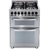 Aragaz Lofra Professional PUD66MFE/Ci, 60x60cm, 4 arzatoare, 2 cuptoare electrice, grill, rotisor, aprindere electronica, inox