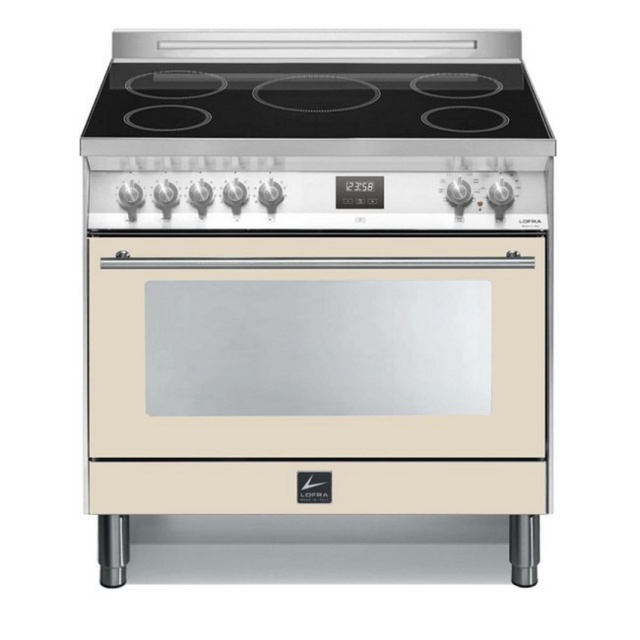 Aragaz Lofra VENEZIA PBIG96WMFT/5I, 90X60cm, 5 zone cu inductie, cuptor electric , grill, timer, crem