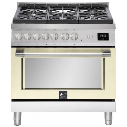 Aragaz Lofra RBI66MFT/CI, 60x60 cm, gaz, 4 arzatoare, grill, aprindere electronica, timer, crem