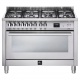 Aragaz Lofra Professional 120 PNMG126GVGT/2Ci 120X60cm, 7 arzatoare, cuptor gaz, rotisor - grill, ventilare dubla, timer, Inox