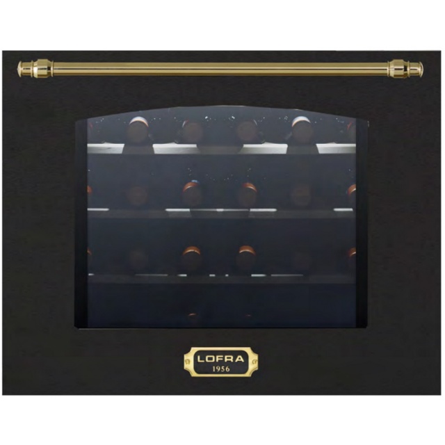 Vitrina de vinuri LOFRA Dolcevita ZBRNM24T, 24 sticle, 1 zone temperatura +3 +18 °C, finisaj negru