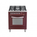 Aragaz Lofra Rainbow PR76GVT/CI, gaz, 70x60cm, 5 arzatoare, grill electric, timer, aprindere electronica, rosu