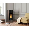 Soba pe peleți KLOVER STYLE 180 putere 22,30 KW, conducte de fum cu autocuratare