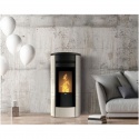 Soba pe peleți KLOVER STYLE 180 PLUS putere 22,30 KW, conducte de fum cu autocuratare