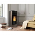 Soba pe peleți KLOVER STYLE 220 putere 27,10 KW, senzori de siguranță pe ușă și rezervor