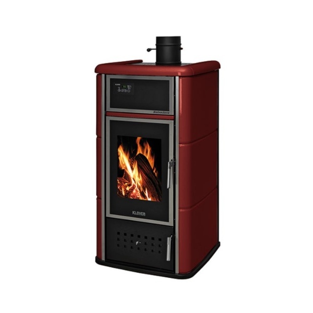 Soba pe peleți KLOVER BELVEDERE 20 putere 17,30 KW, supapa termostatica pentru intrarea aerului de ardere