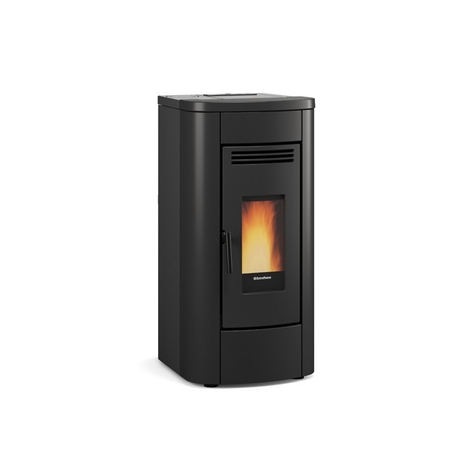 Soba pe peleti ventilata NORDICA KLAUDIA, putere 8,0 kW-N, culoare negru