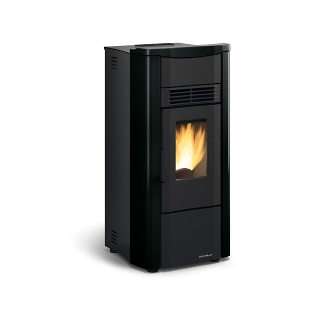 Soba pe peleti cu sistem de conducte NORDICA GIUSY PLUS EVO 2.0, putere 7,5 kW-N, culoare neagra