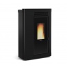 Soba pe peleti cu sistem de conducte NORDICA ANNABELLA AD EVO, putere 9,0 kW-N, culoare neagra