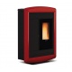Sobă etanșă pe peleți cu sistem de conducte NORDICA SOUVENIR LUX EVO, putere 10,2 kW-N, culoare bordeaux