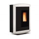 Sobă etanșă pe peleți cu sistem de conducte NORDICA SOUVENIR LUX EVO, putere 10,2 kW-N, culoare alb