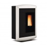 Sobă etanșă pe peleți cu sistem de conducte NORDICA SOUVENIR LUX EVO, putere 10,2 kW-N, culoare alb