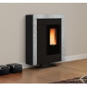 Sobă etanșă pe peleți cu sistem de conducte NORDICA SOUVENIR PETRA EVO, putere 10,2 kW-N, culoare piatra naturala