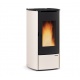 Termosoba pe peleti ventilata NORDICA MARINA IDRO H11, putere 12,1** kW-N, culoare ivory