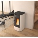 Termosoba pe peleti ventilata NORDICA MARINA IDRO H11, putere 12,1** kW-N, culoare ivory