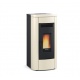 Soba pe peleti cu sistem de conducte NORDICA KLAUDIA PLUS, putere 8,0 kW-N, culoare ivory