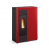 Termosoba pe peleti ermetica si etansa NORDICA VIRNA IDRO, putere14,5 kW-N, culoare bordeaux