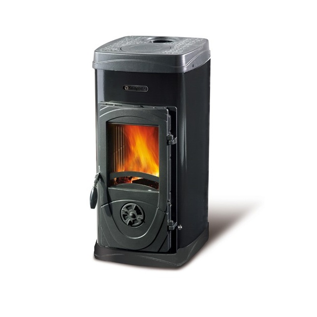 Soba pe lemne NORDICA SUPER JUNIOR, putere 5.0 kW-N, culoare negru